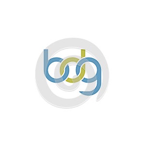 Linked Letters BDG monogram logo design