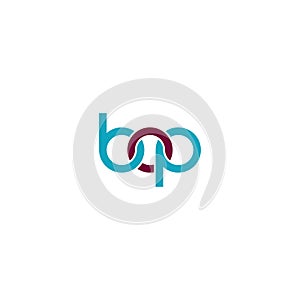 Linked Letters BOP monogram logo design