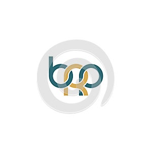 Linked Letters BRP monogram logo design