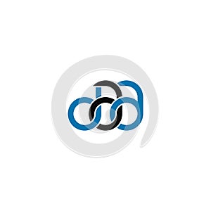Linked Letters DAA monogram logo design