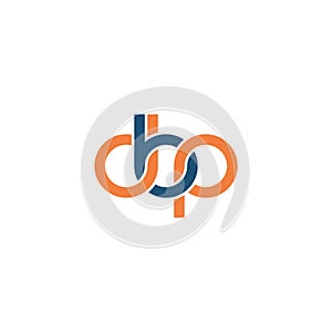 Linked Letters DBP monogram logo design