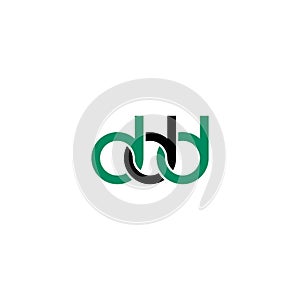 Linked Letters DDD monogram logo design