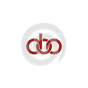 Linked Letters DOO monogram logo design