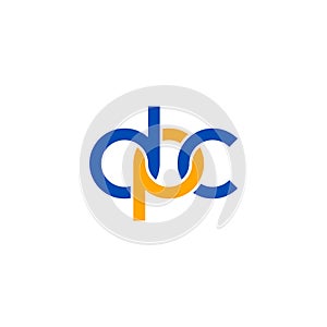 Linked Letters DPC monogram logo design