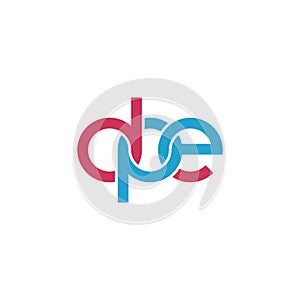 Linked Letters DPE monogram logo design photo