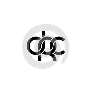Linked Letters DRC monogram logo design photo
