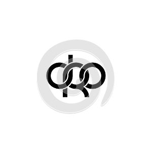 Linked Letters DRO monogram logo design
