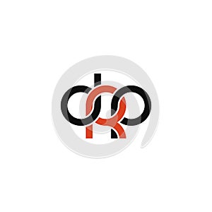 Linked Letters DRP monogram logo design photo
