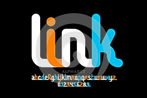 Linked letters font design