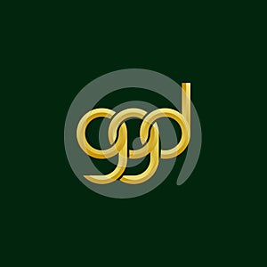 Linked Letters GGD monogram logo design