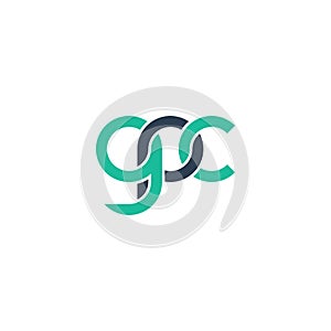 Linked Letters GPC monogram logo design