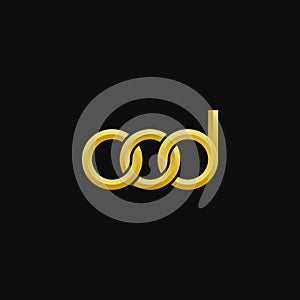 Linked Letters OOD monogram logo design
