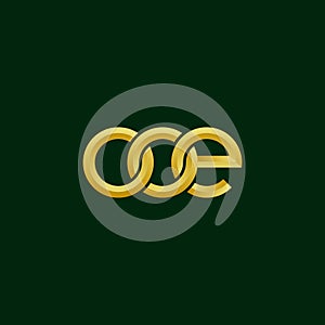 Linked Letters OOE monogram logo design