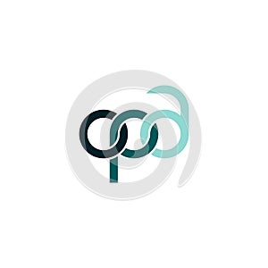 Linked Letters OPA monogram logo design