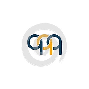 Linked Letters QQQ monogram logo design