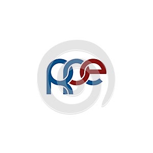 Linked Letters RPE monogram logo design