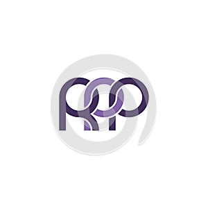 Linked Letters RPP monogram logo design