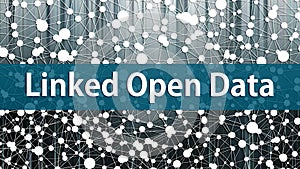 Linked Open Data concept with knowledge graph in the background