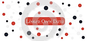 Linked Open Data concept. Web3.0 technology for the semantic web.