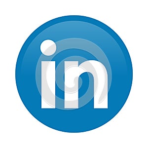 Linkedin social media icon button