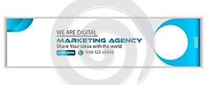 Linkedin Background banner template Design for digital Marketing