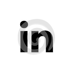 Linkedin logo editorial illustrative on white background