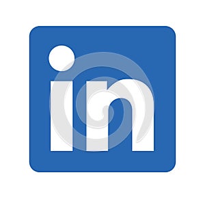 Linkedin Logo. Vector editorial illustration