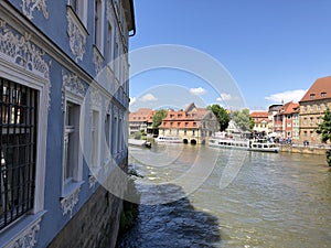 The Linker regnitzarm river in Bamberg