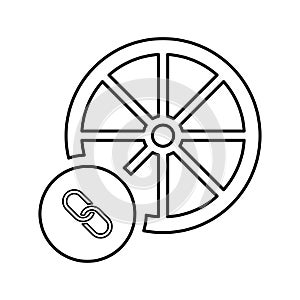 Linking Car Wheel icon