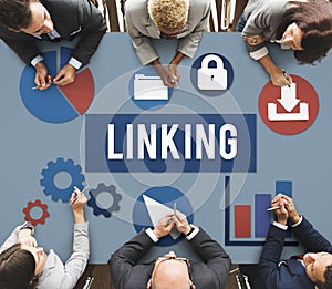 Linking Connection Share Hyperlink Concept photo