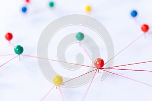 Linking entities, Blockchain, social media, Communications Network, The connection between the two networks. Network simulation on