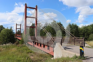 Linkoping. Spangerum Bridge. Kinda channel. Ostergotland province. Sweden.