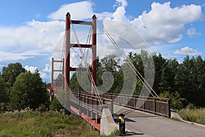 Linkoping. Spangerum Bridge. Kinda channel. Ostergotland province. Sweden.