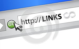 Links browser illustration design