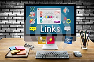 Links Global Communication Connection Hyperlink seo search engine optimization world connect photo