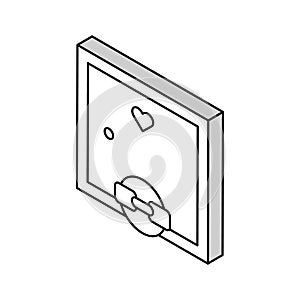 links from relevant contents isometric icon vector illustration