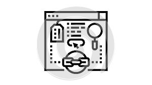 links from relevant site line icon animation