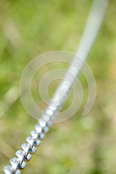 Links in a steel chain