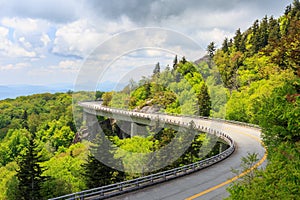 Linn Cove Viaduct Blue Ridge Parkway NC Spring