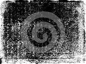 Lino Print Grunge Texture 3C Black photo