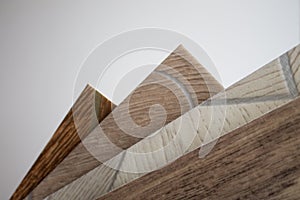 Linoleum samples on white background