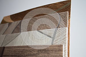 Linoleum samples on white background