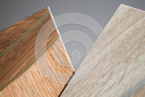 Linoleum samples on white background