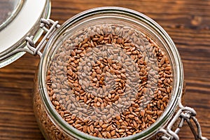 Linseed in a bowl