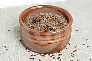 Bowl of linseeds