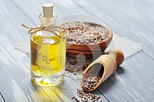 Linseed oil and flax seeds