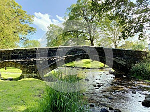 Linton bridge, spanning Linton Beck, in the pretty village of, Linton, Yorkshire, UK