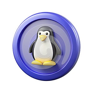 Linux Logo 3D Icon