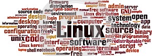 Linux word cloud photo