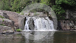 Linville Falls - Natural Waterfall in Blue Ridge Parkway, North Carolina